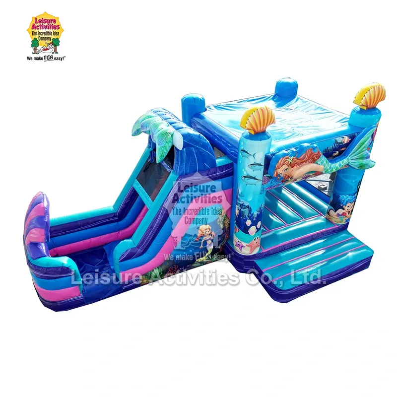 Super Inflatable Multiplay Mermaid Bouncy ရဲတိုက်များ